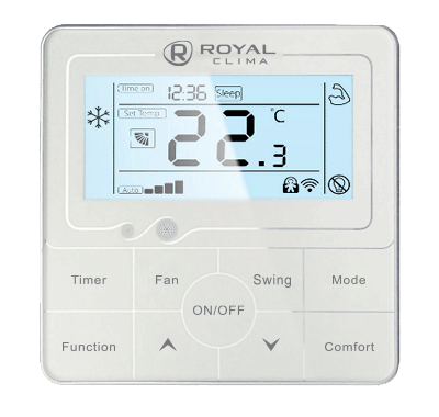 Аксессуары для сплит-систем ROYAL Clima ПРОВОДНЫЕ ПУЛЬТЫ XK04 3426 - фото 14111